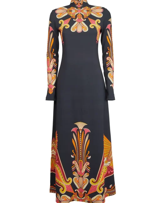 Halle DressTotem Placée Blue in Envers Satin