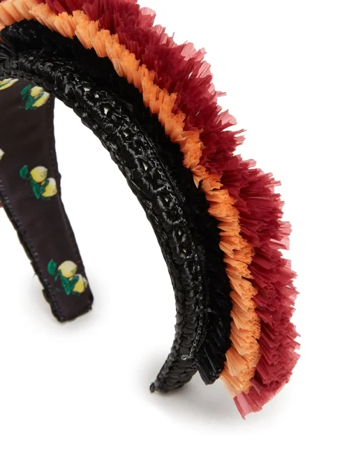 Halo HeadbandSolid Black in Raffia Crochet