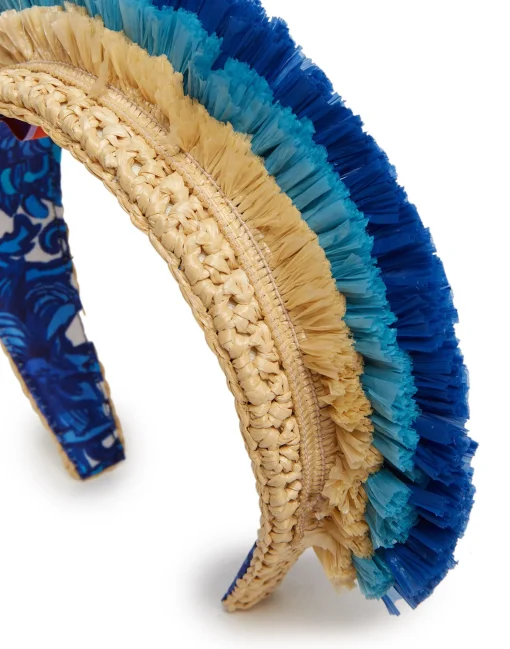 Halo HeadbandSolid Light Beige in Raffia Crochet