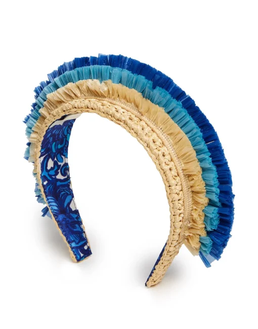 Halo HeadbandSolid Light Beige in Raffia Crochet