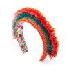 Halo HeadbandSolid Orange in Raffia Crochet