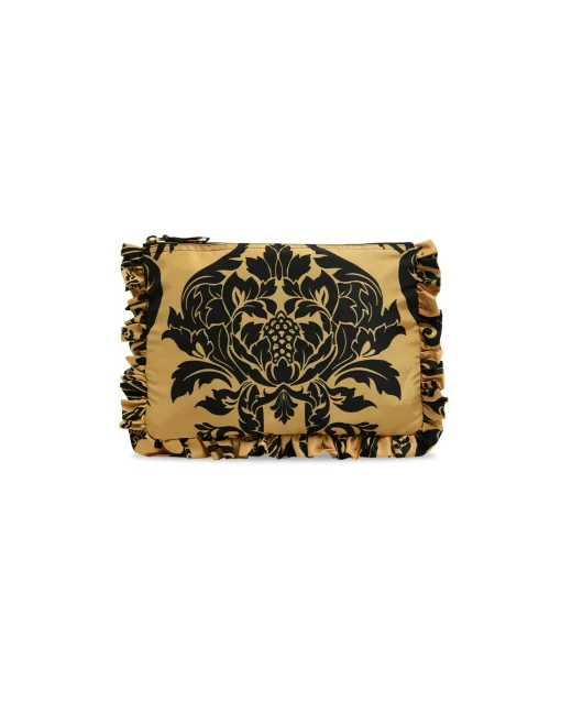 Hand PochetteCherubs Gold in Light Faille