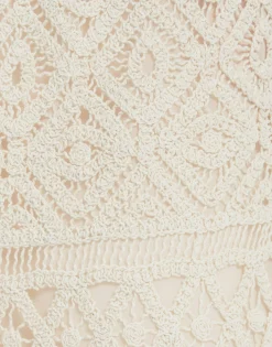 Hand PochettePlaza Cream in Macramé