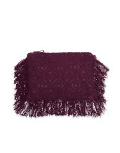 Hand PochettePlaza Purple in Macramé