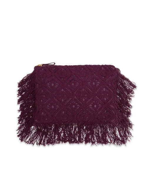 Hand PochettePlaza Purple in Macramé