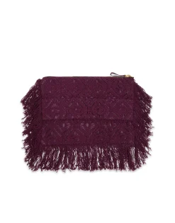 Hand PochettePlaza Purple in Macramé