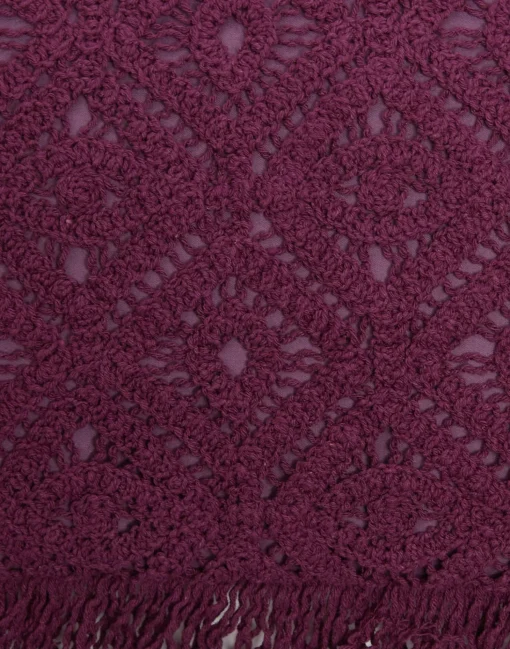 Hand PochettePlaza Purple in Macramé