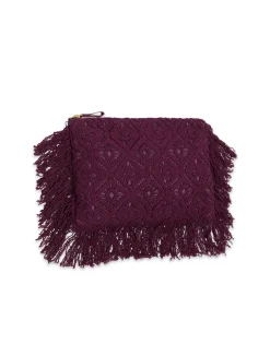 Hand PochettePlaza Purple in Macramé
