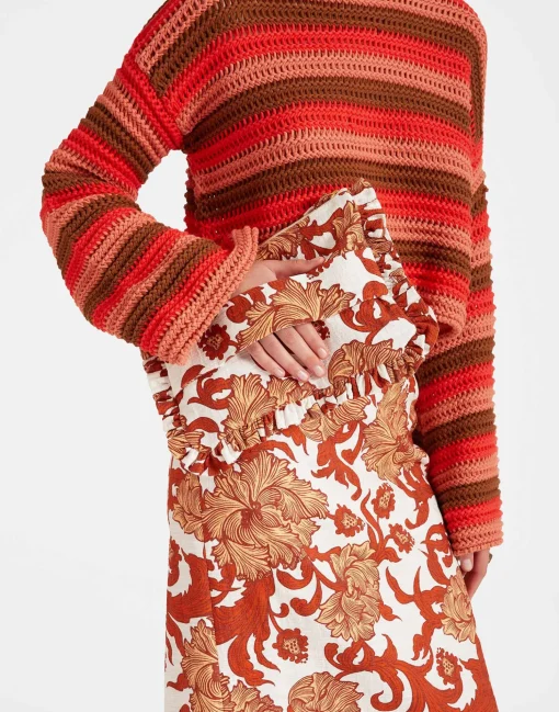 Hand PochetteReef White in Shot Cotton