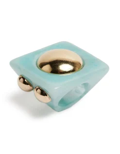 Hathor Square RingLight Blue in Acrylic Resin