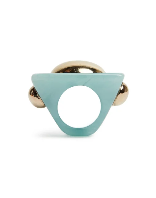 Hathor Square RingLight Blue in Acrylic Resin