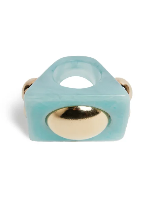 Hathor Square RingLight Blue in Acrylic Resin