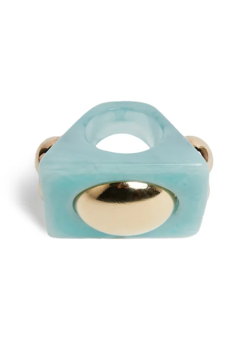 Hathor Square RingLight Blue in Acrylic Resin