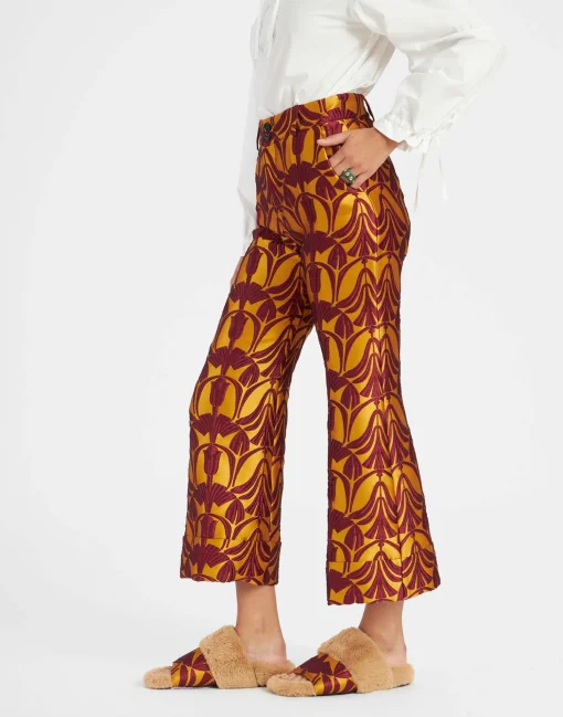 Hendrix PantsPapyrus Gold in Jacquard