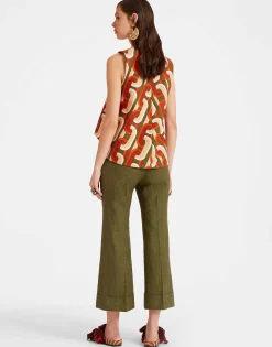 Hendrix PantsSolid Camouflage in Shot Cotton