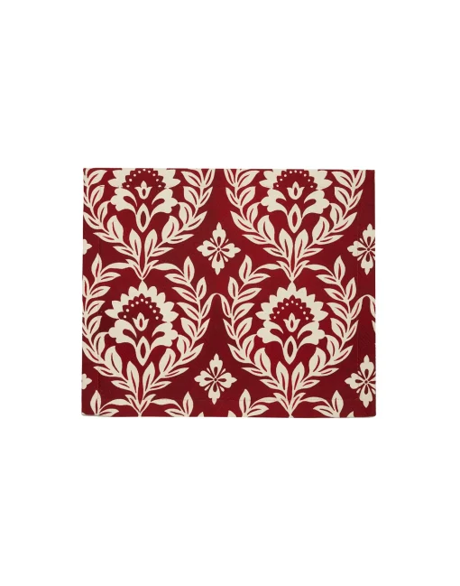 Herringbone Placemat Set of 2Garland Bordeaux in Cotton Chevron