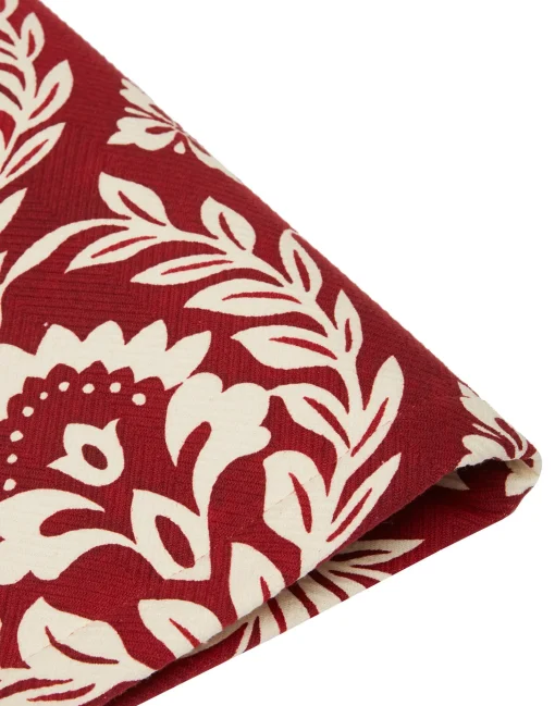 Herringbone Placemat Set of 2Garland Bordeaux in Cotton Chevron