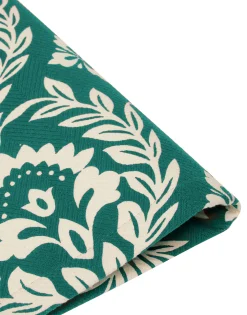 Herringbone Placemat Set of 2Green Garland in Cotton Chevron