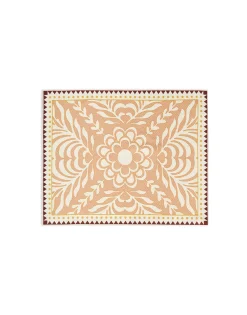 Herringbone Placemats Set Of 2Tudor Pink in Cotton Chevron