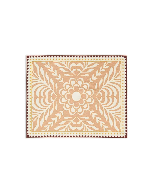 Herringbone Placemats Set Of 2Tudor Pink in Cotton Chevron
