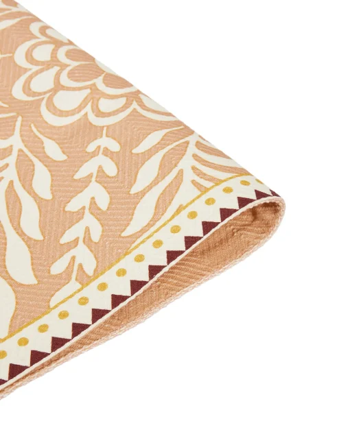 Herringbone Placemats Set Of 2Tudor Pink in Cotton Chevron