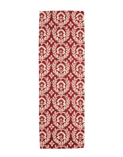 Herringbone RunnerGarland Bordeaux in Cotton Chevron