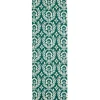 Herringbone RunnerGreen Garland in Cotton Chevron