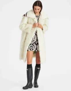 Iris CoatIvory in Mohair Eco Fur