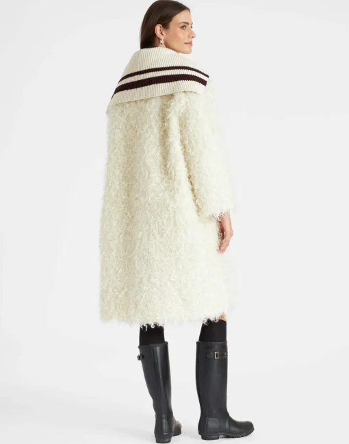 Iris CoatIvory in Mohair Eco Fur