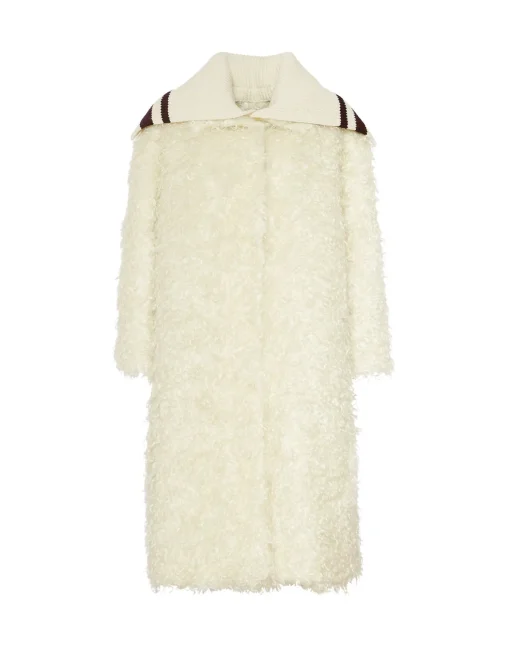 Iris CoatIvory in Mohair Eco Fur