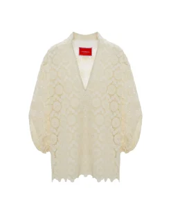 Jackie ShirtEvil Eye Ivory in Macrame