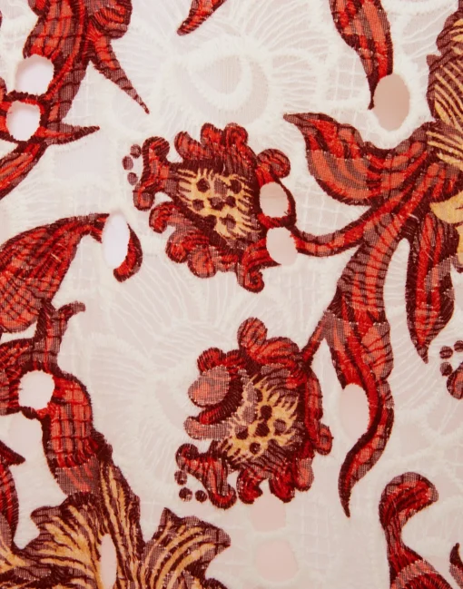 Jackie ShirtReef White in Printed Lace