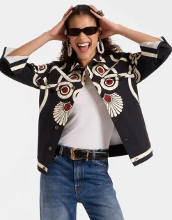 JJ Jean JacketMedallion Placée Black in Denim