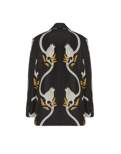 Jones JacketMelograno Black & White in Cady Wool