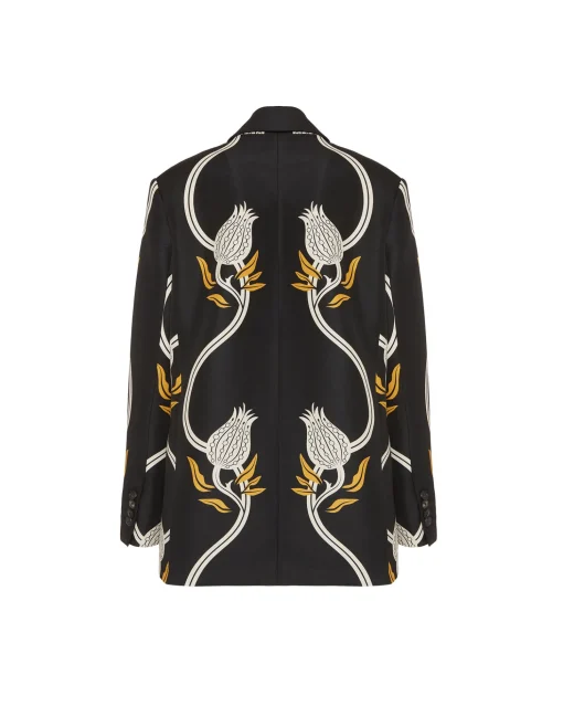 Jones JacketMelograno Black & White in Cady Wool