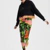 La Scala HoodieBlack in Heavy Jersey With Feathers