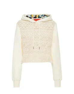 La Scala HoodiePlaza Cream in Macramé