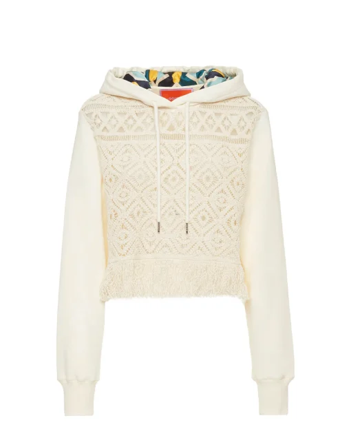 La Scala HoodiePlaza Cream in Macramé
