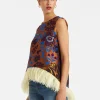 La Scala Top (With Feathers)Jacquard Selva in Jacquard