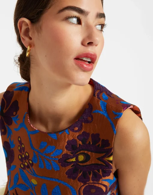La Scala Top (With Feathers)Jacquard Selva in Jacquard