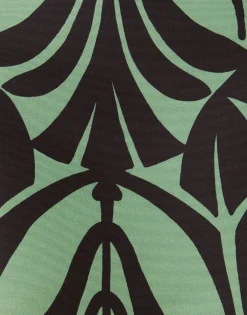 La Scala TopPapyrus Green in Faille With Feathers