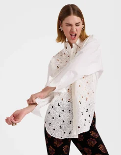Lacey Better Than Your Boyfriend's ShirtSolid Ivory in Sangallo