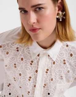 Lacey Better Than Your Boyfriend's ShirtSolid Ivory in Sangallo
