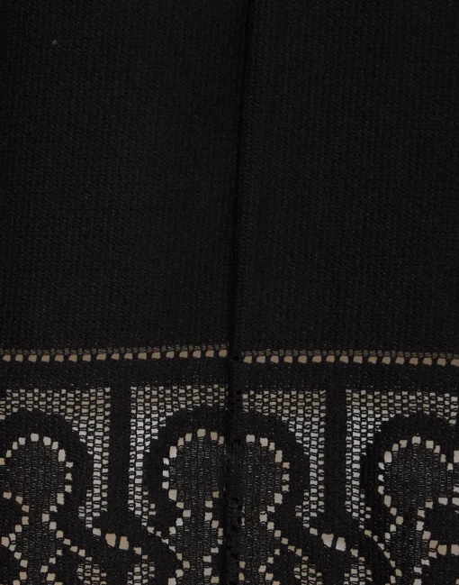 Lacey House T-ShirtSolid Black in Embroidered Cotton
