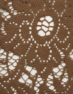 Lacey Long Sleeve Swing DressMilitary Green in Cotton Lace