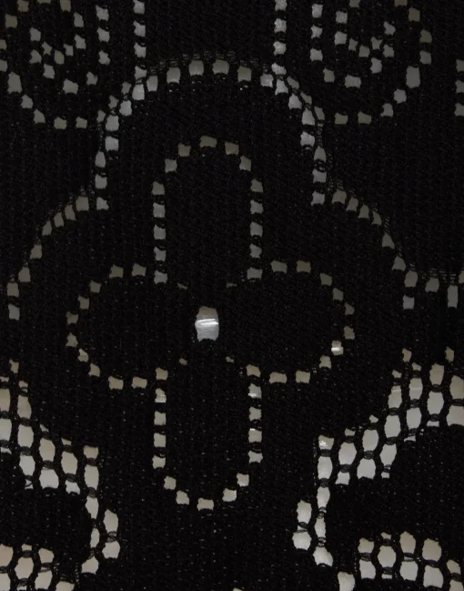 Lacey Make An Exit TopSolid Black in Embroidered Cotton