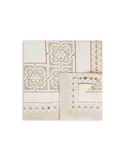 Lacey Medium TableclothSolid White Smoke in Embroidered Cotton