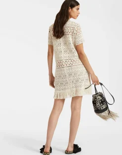 Lacey Mini Swing DressPlaza Cream in Macramé