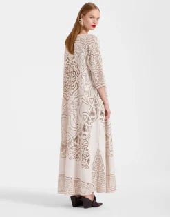 Lacey Muumuu DressSolid White Smoke in Embroidered Cotton