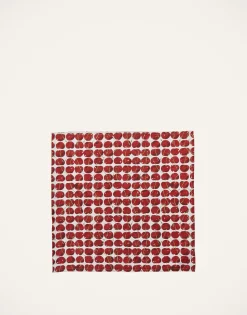 Large Napkins Set Of 2Cherries Avorio in Linen